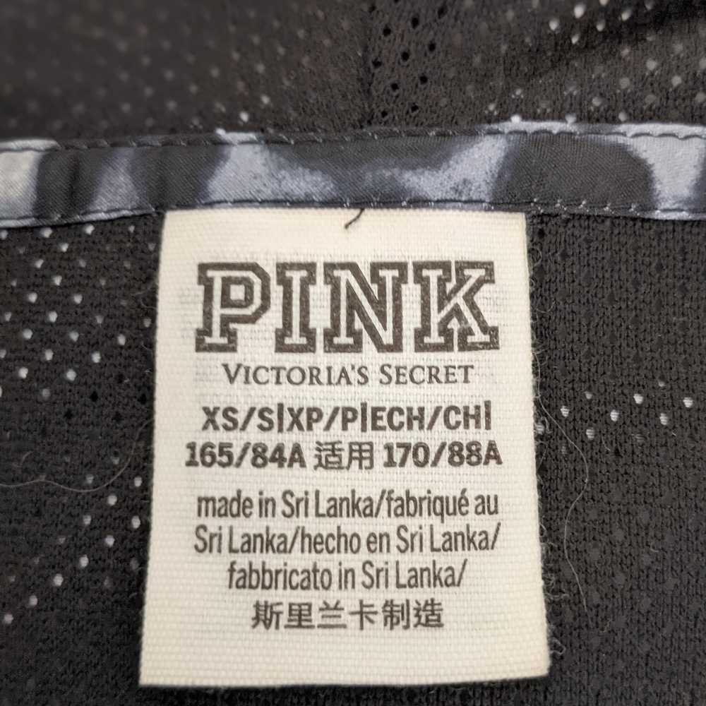 PINK EUC track jacket shorts snow leopard XS black - Picture 12 of 16